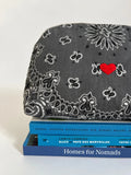 Toiletry Bag - HEART - Dark Grey / Pale Grey