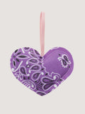 Christmas bauble - HEART - Lilac / Pale Pink