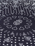 Silk bandana - BLACK MI COLAZON - Small Size