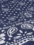 Silk bandana - NAVY MI COLAZON - Small Size