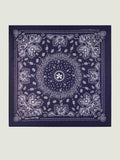 Silk Bandana - NAVY - Large Size