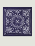 Silk Bandana - NAVY - Large Size