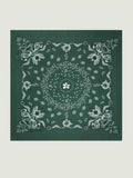 Silk Bandana - BOTTLE GREEN - Large Size