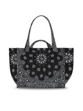 Quilted Medium Cabas Tote - LOVE - All Navy