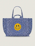 Maxi Cabas Matelassé - HAPPY FACE - All Chambray