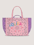 Quilted Maxi Cabas Tote - HOLIDAYS - Pale Pink / Lilac