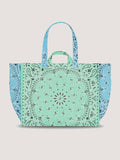 Maxi Cabas Matelassé - MAMA - Mint / Pale Blue