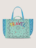 Maxi Cabas Matelassé - TRAVEL - Mint / Pale Blue