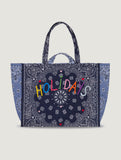 Maxi Cabas Tote - HOLIDAYS - Navy / Petrol