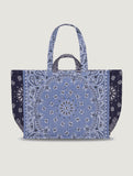 Moyen Cabas Matelassé - LOVE - Chambray / Navy