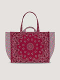 Quilted Maxi Cabas Tote Liberty - LOVE - Burgundy