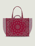 Quilted Maxi Cabas Tote Liberty - LOVE - Burgundy