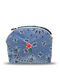 Small Toiletry Bag - FLOWER - Chambray / Navy