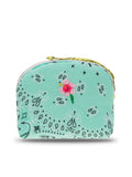 Small Toiletry Bag - FLOWER - Mint / Pale Yellow