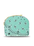 Small Toiletry Bag - FLOWER - Mint / Pale Yellow