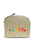 Petite Trousse de Toilette Liberty - LOVE - VERT WEEK-END