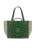 Quilted Medium Cabas Tote Liberty - LOVE - Green Week-End