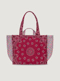 Quilted Medium Cabas Tote Liberty - Love - Burgundy