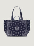 Moyen Cabas Matelassé - LOVE - All Navy