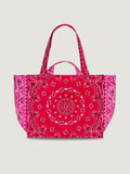 Moyen Cabas Matelassé - MULTI COEURS - Real Red / Fuchsia