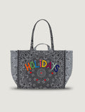 Moyen Cabas Matelassé - HOLIDAYS - Dark Grey / Pale grey