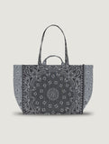 Moyen Cabas Matelassé - HOLIDAYS - Dark Grey / Pale grey