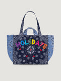 Moyen Cabas Matelassé - HOLIDAYS - Navy/ Chambray