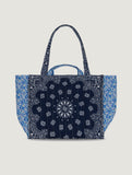 Moyen Cabas Matelassé Liberty - LOVE - Navy