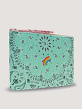 Pochette Matelassée Ordinateur - RAINBOW - Mint / Pale Pink