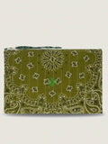 Quilted Laptop Sleeve - CLOVER - Bronze / Weekend Green