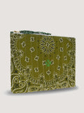 Quilted Laptop Sleeve - CLOVER - Bronze / Weekend Green