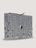 Quilted Laptop Sleeve - YIN & YANG - Pale Grey / Dark Grey - PRE-ORDER