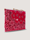 Pochette Zippée Matelassée - COEUR - Real Red / Burnt Orange