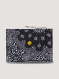 Pochette Zippée Matelassée - HAPPY FACE - All Black