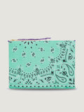 Pochette Zippée Matelassée - PALMIER - Mint / Lilas