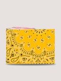 Pochette Zippée Matelassée - RAINBOW - Gold Yellow / Strawberry Pink