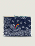 Pochette Zippée Matelassée - RAINBOW - Navy / Petrole