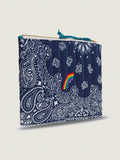 Pochette Zippée Matelassée - RAINBOW - Navy / Petrole