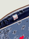 Zipped Pouch - HEART - Chambray / Navy