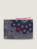 Pochette Zippée - COEUR - Navy / Real Red