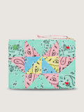 Pochette Zippée Matelassée - PATCHWORK - Mint / Colorblock