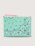 Pochette Zippée Matelassée - PATCHWORK - Mint / Colorblock