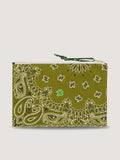 Pochette Zippée - TRÈFLE - Bronze / Vert Week-end