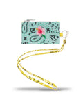 Card Holder - FLOWER - Mint / Pale Yellow