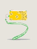 Card Holder - PALM - Gold Yellow / Grass Green