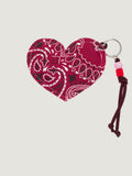 Key Ring - HEART - Fuchsia / Burgundy