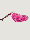 Key Ring - HEART - Fuchsia / Burgundy