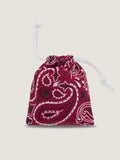 Hand-embroidered Lavender Sachet - HAPPY FACE - Flashing Pink / Burgundy