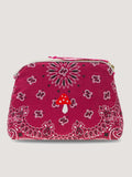 Toiletry Bag - MUSHROOM - Burgundy / Fuchsia