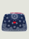 Toiletry bag - HEART - Navy / Real Red